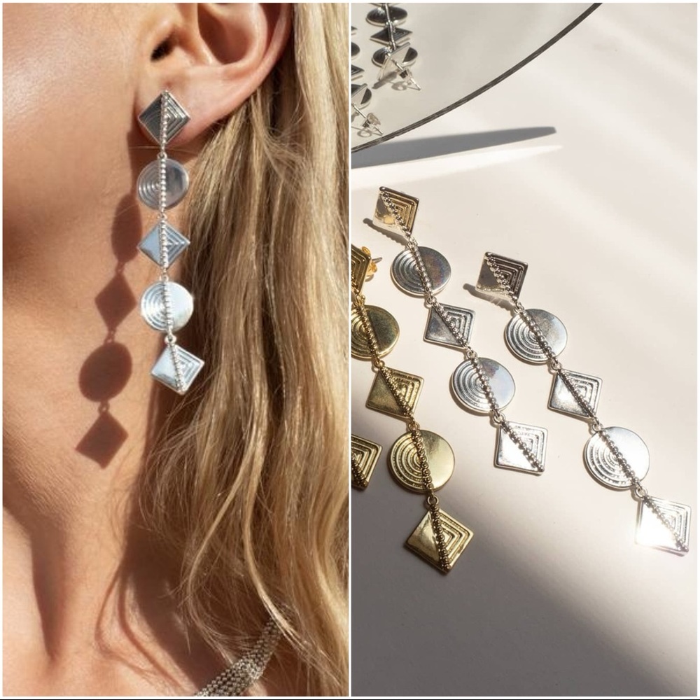 LUV AJ SILVER EARRINGS CULT GAIA 8 OTHER REASONS FREE PEOPLE ANTHROPOLOGIE BOHO